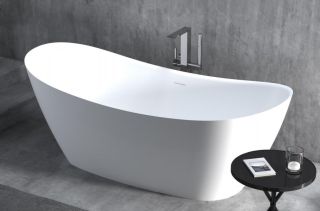 Ванна из искусственного камня AquaStone Торре 168x80см белый